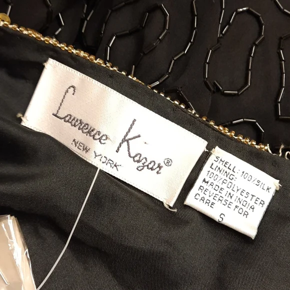 NWT, Vintage Laurence Kazar Black and Gold Hand Beaded Jacket - Picture 17 of 17